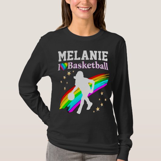  GEPERSONALISEERDE BASKETBAL MEISJE T SHIRT (Voorkant)