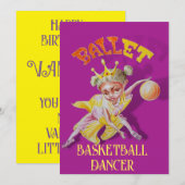 Gepersonaliseerde Basketbal Meisje Verjaardag Kaar Feestdagenkaart (Voorkant / Achterkant)