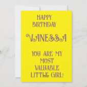 Gepersonaliseerde Basketbal Meisje Verjaardag Kaar Feestdagenkaart (Achterkant)