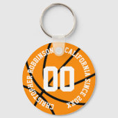 Gepersonaliseerde basketbal modern sleutelhanger (Achterkant)