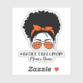 Gepersonaliseerde Basketbal Moeder Sticker (Vel)