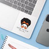 Gepersonaliseerde Basketbal Moeder Sticker (Laptop met iPhone)