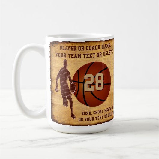 Gepersonaliseerde basketbal Mokken voor spelers of (Links)