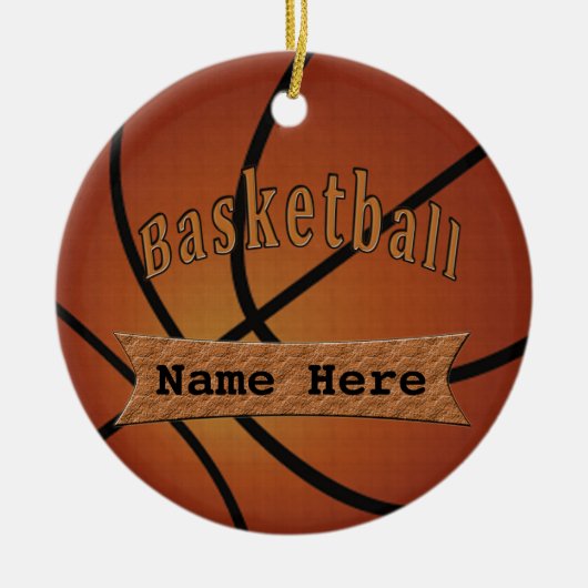  gepersonaliseerde basketbal Ornamenten (Voorkant)