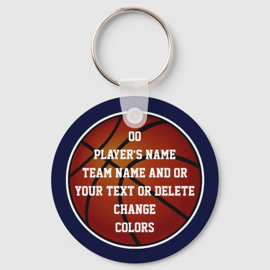 Gepersonaliseerde Basketbal Sleutelhangers Bulk, U (Voorkant)