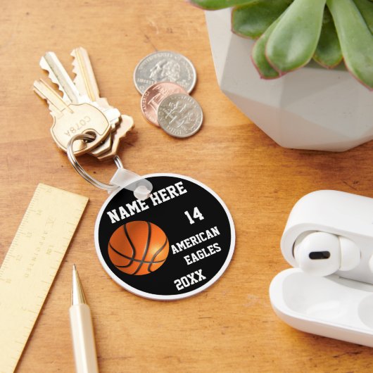 Gepersonaliseerde Basketbal Sleutelhangers met Naa (Bureau)
