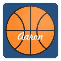 Gepersonaliseerde Basketbal Sport Party Stickers