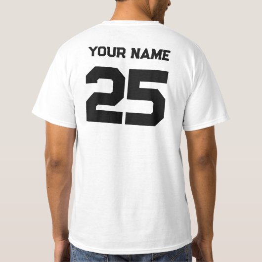 Gepersonaliseerde Basketbal Team Naam, Jouw naam & T-shirt (Achterkant)