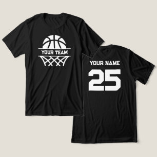 Gepersonaliseerde Basketbal Team Naam, Jouw naam & Tri-Blend Shirt