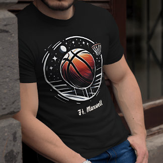 Gepersonaliseerde basketbal unisex t-shirt