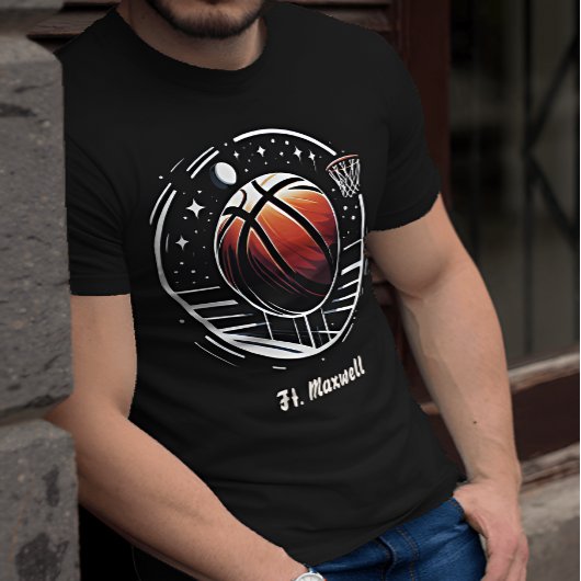 Gepersonaliseerde basketbal unisex t-shirt