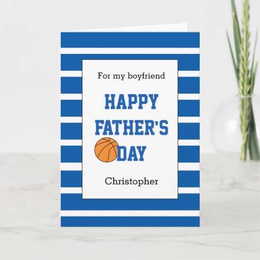 Gepersonaliseerde Basketbal Vaderdag Vriend Kaart (Voorkant)