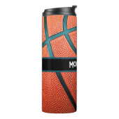 Gepersonaliseerde Basketbal Waterfles Custom Sport Thermosbeker (Gedraaid links)