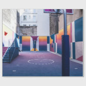 gepersonaliseerde basketbalcadeaus cadeaupapier (Vlak)