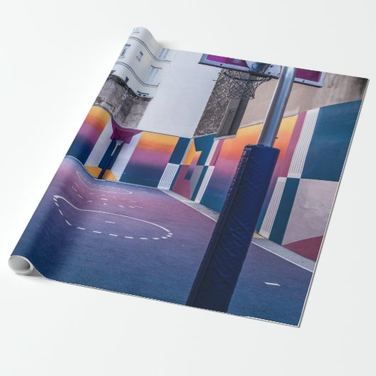 gepersonaliseerde basketbalcadeaus cadeaupapier (Uitgerold)