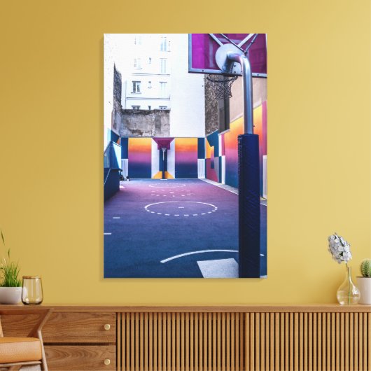 gepersonaliseerde basketbalcadeaus canvas afdruk (Insitu (Woonkamer))