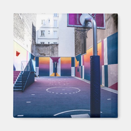gepersonaliseerde basketbalcadeaus magneet (Voorkant)