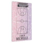 Gepersonaliseerde basketbalcoach klembord (Rechts)