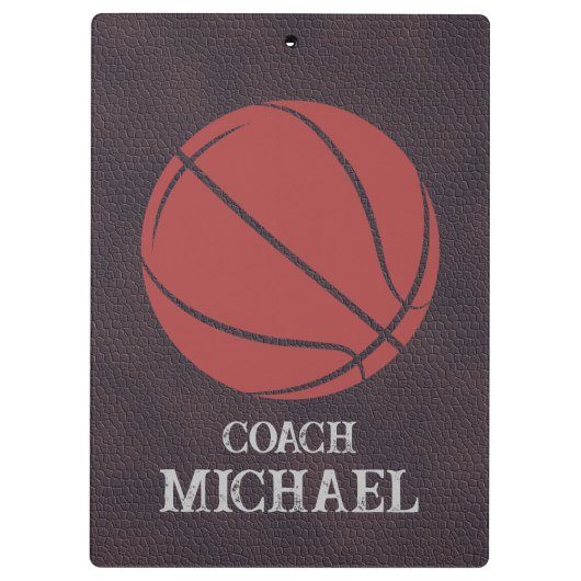 Gepersonaliseerde basketbalcoach klembord (Achterkant)