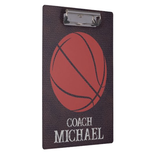 Gepersonaliseerde basketbalcoach klembord (Rechts)