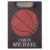 Gepersonaliseerde basketbalcoach klembord (Voorkant)