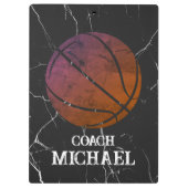 Gepersonaliseerde basketbalcoach klembord (Achterkant)