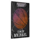 Gepersonaliseerde basketbalcoach klembord (Rechts)