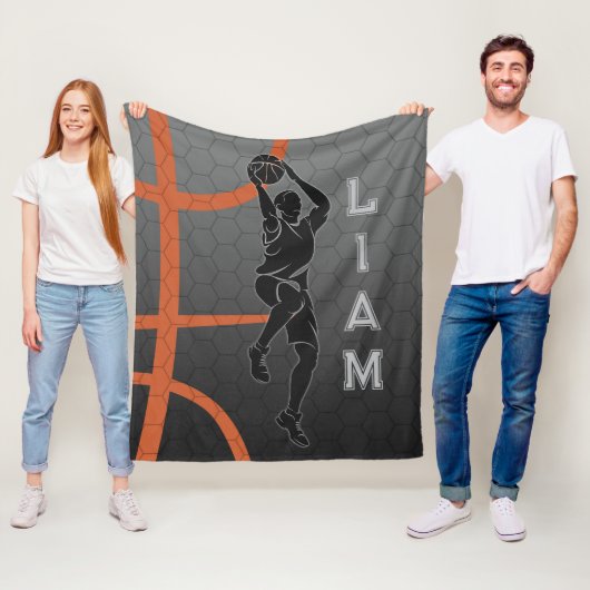 Gepersonaliseerde basketbaldeken, geschenken voor fleece deken (In situ)