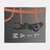 Gepersonaliseerde basketbaldeken, geschenken voor fleece deken (Voorkant (Horizontaal))