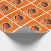 Gepersonaliseerde Basketball Birthday Gift Cadeaupapier (Hoek)