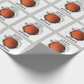 Gepersonaliseerde Basketball Birthday Gift Cadeaupapier (Hoek)