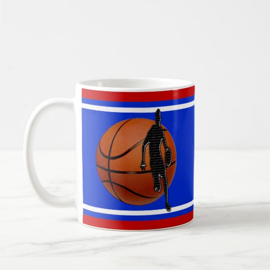 Gepersonaliseerde Basketball-cadeaus voor spelers, Koffiemok (Links)