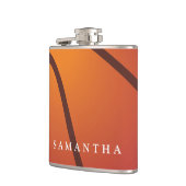 Gepersonaliseerde Basketball-maatkolf Heupfles (Links)