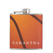 Gepersonaliseerde Basketball-maatkolf Heupfles (Voorkant)