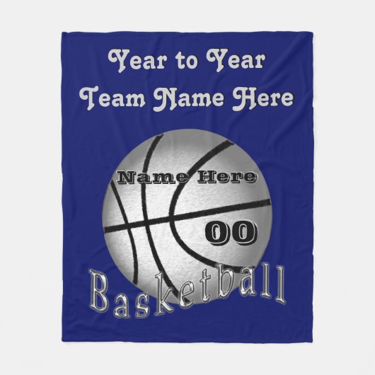 Gepersonaliseerde Basketball Senior Night Gifts Bl Fleece Deken (Voorkant)