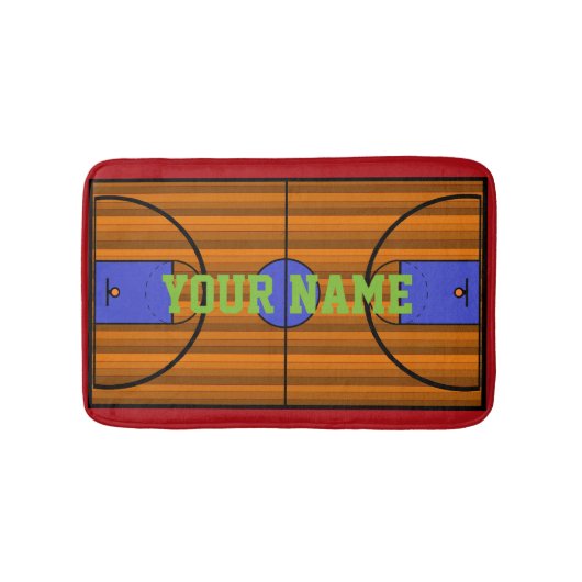 GEPERSONALISEERDE BASKETBALL THEMA Small Bath Mat (Voorkant)