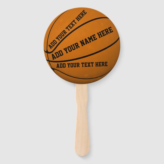 Gepersonaliseerde Basketballen Handwaaier (Achterkant)