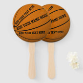Gepersonaliseerde Basketballen Handwaaier (Voorkant en achterkant)