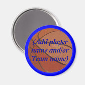 Gepersonaliseerde basketbalmagneet magneet (Voorkant / Achterkant)