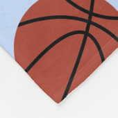 Gepersonaliseerde basketbalspeler fleece deken (Hoek)