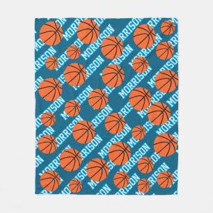 Gepersonaliseerde basketbalspeler naam fleece deken