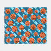 Gepersonaliseerde basketbalspeler naam fleece deken (Voorkant (Horizontaal))