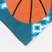Gepersonaliseerde basketbalspeler naam fleece deken (Hoek)