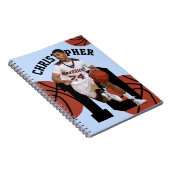 Gepersonaliseerde basketbalspeler notitieboek (Rechterzijde)