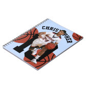 Gepersonaliseerde basketbalspeler notitieboek (Linkerzijde)