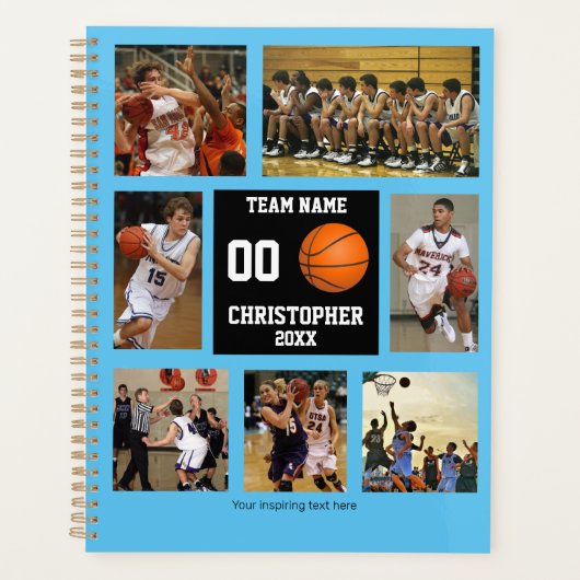 Gepersonaliseerde basketbalspeler planner (Voorkant)