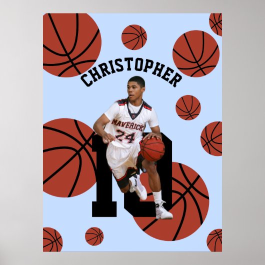 Gepersonaliseerde basketbalspeler poster (Voorkant)