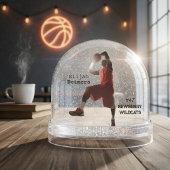 Gepersonaliseerde basketbalspeler Snow Wereldbol Sneeuwbol