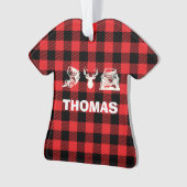 Gepersonaliseerde Bass Bucks Trucks Gevist Rood Pl Ornament (voorkant)