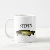 Gepersonaliseerde Bass Fish Coffee Mok (Links)